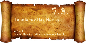 Theodorovits Márta névjegykártya