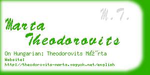 marta theodorovits business card